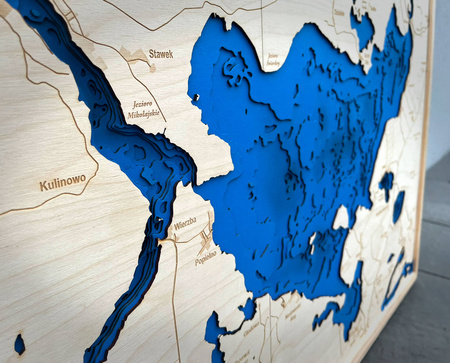 Wielkie Jeziora Mazurskie - mapa batymetryczna 3D