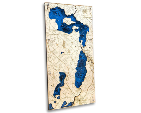 Jezioro Tumiańskie i Pisz - mapa batymetryczna 3D